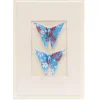 Card Twin Butterfly Little Flowers Blue
