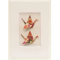 Card Twin Crane Blossom Purple