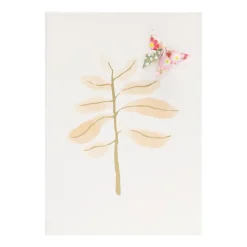 Card Watercolour Leaf Blush