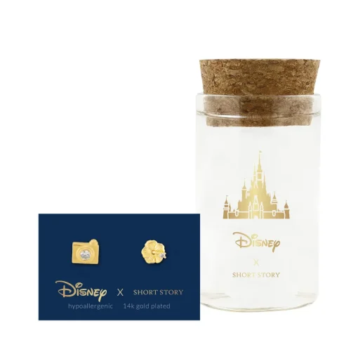 Disney Earring Diamante Hibiscus & Camera