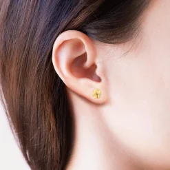 Disney Earring Diamante Hibiscus & Camera