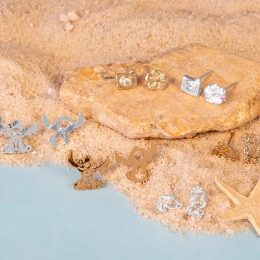 Disney Earring Diamante Hibiscus & Camera
