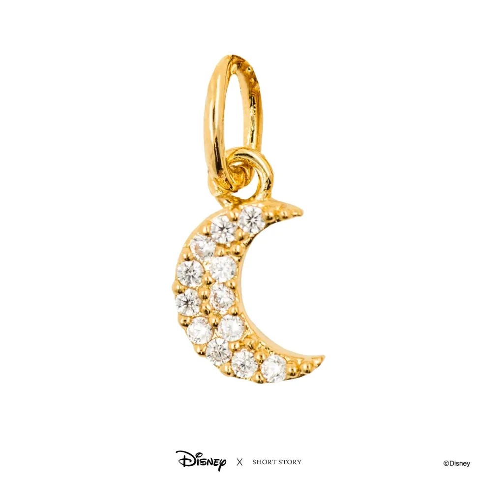 Disney Necklace Charm Diamante Moon