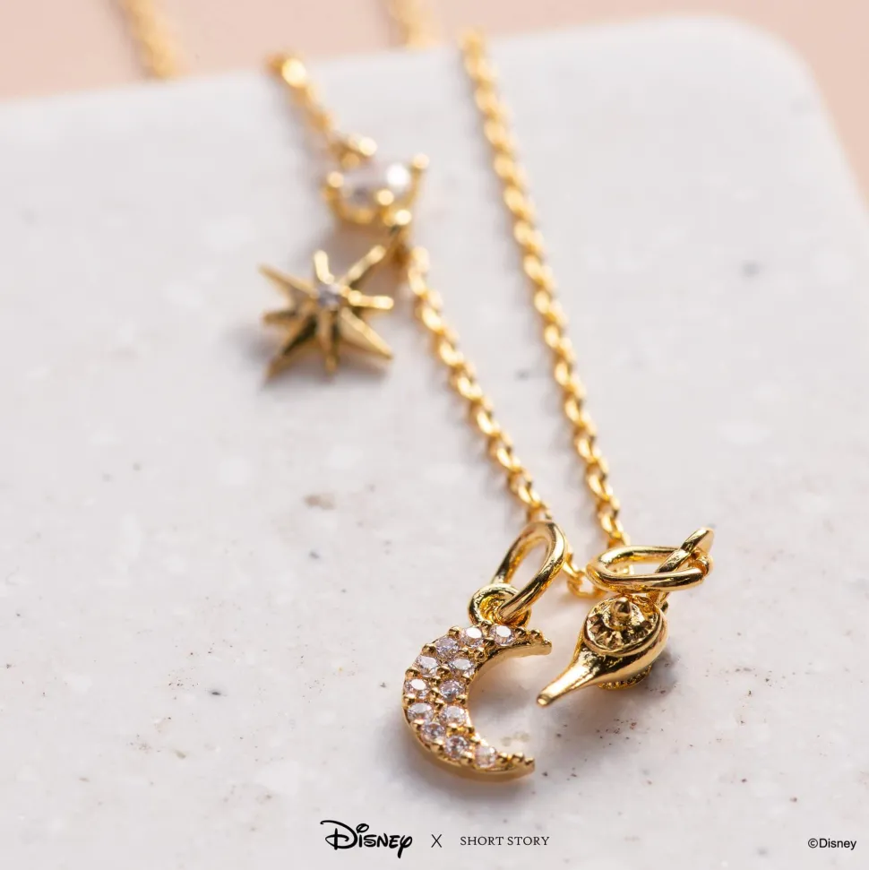 Disney Necklace Charm Diamante Moon