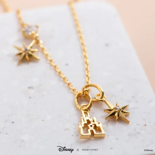 Disney Necklace Charm Diamante Castle