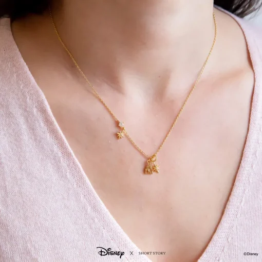 Disney Necklace Charm Diamante Castle