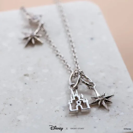 Disney Necklace Charm Diamante Castle