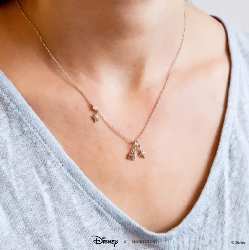 Disney Necklace Charm Diamante Castle