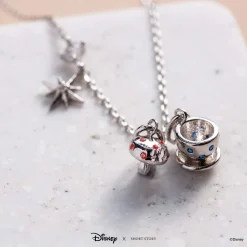 Disney Necklace Charm Diamante Alice Teacup