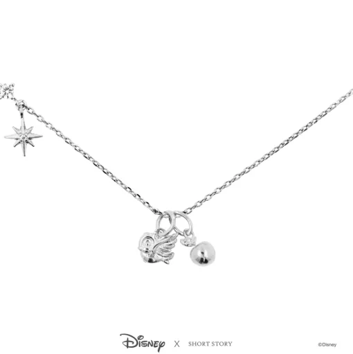 Disney Necklace Charm Diamante Apple