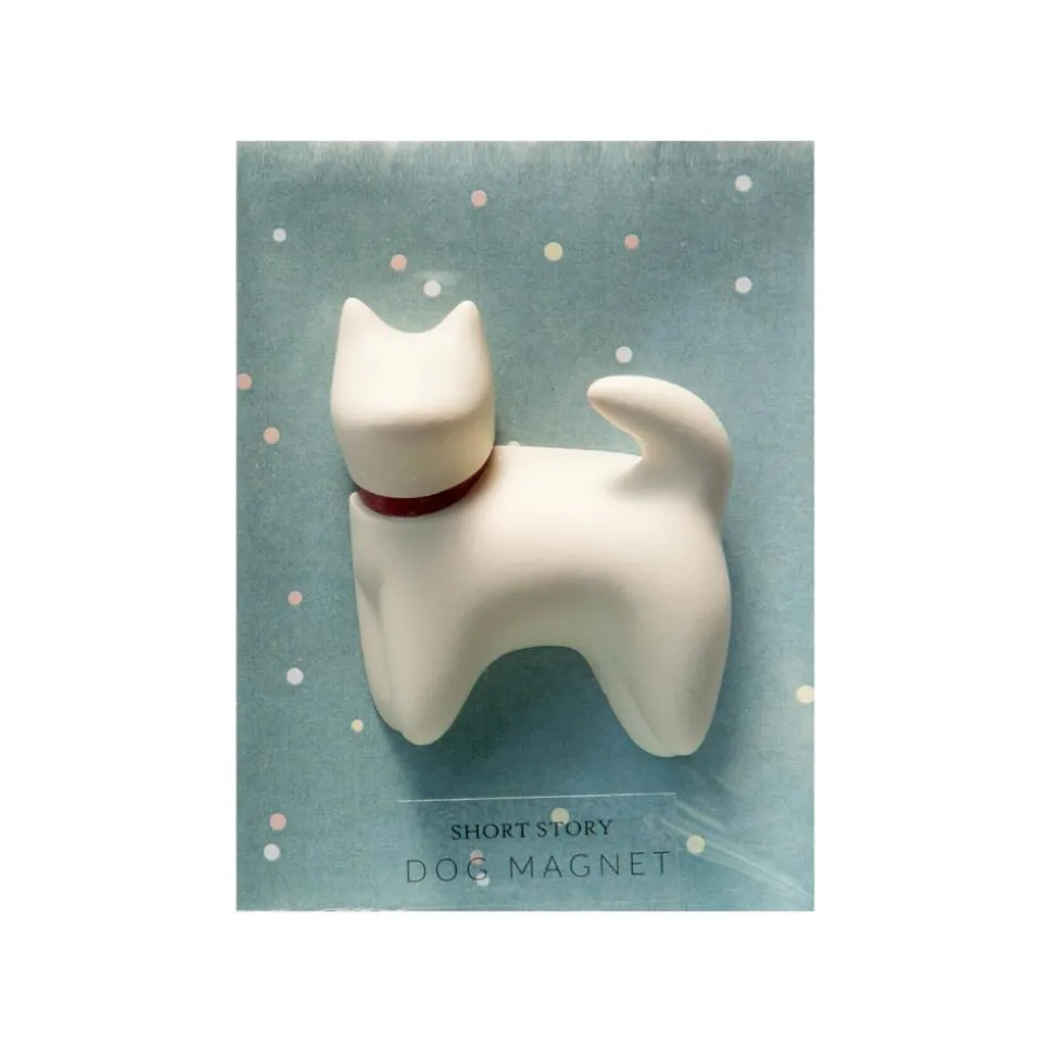 Dog Magnet Handsome White