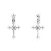 Drop Earring Diamante Cross