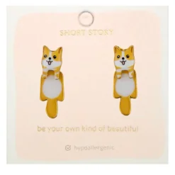 Drop Earring Dog Corgi