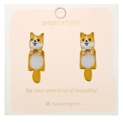 Drop Earring Dog Corgi