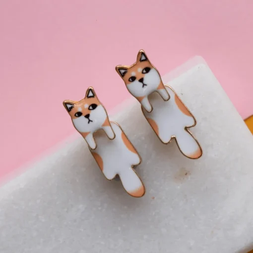Drop Earring Dog Shiba *