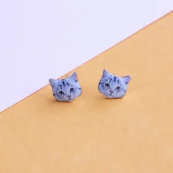 Earring Cat Grey