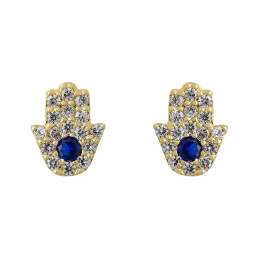 Earring Diamante Hamsa Hand