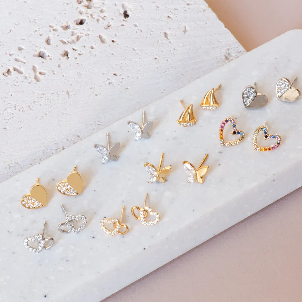 Earring Diamante Sailing Boat