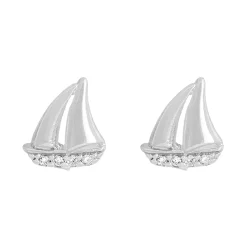 Earring Diamante Sailing Boat