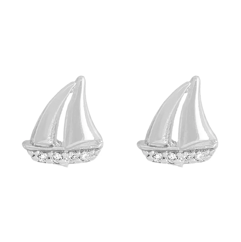 Earring Diamante Sailing Boat