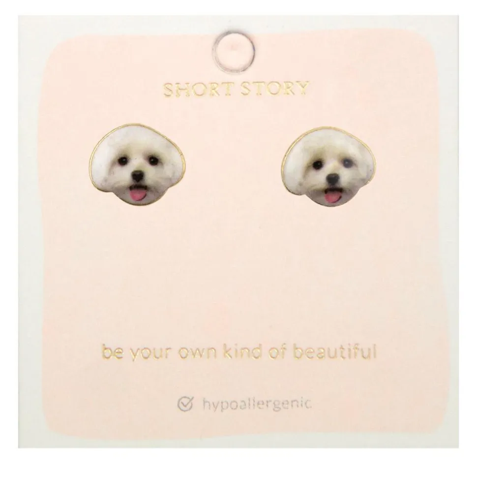 Earring Puppy Maltese