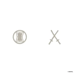 Marvel Earring Black Widow & Dual Batons