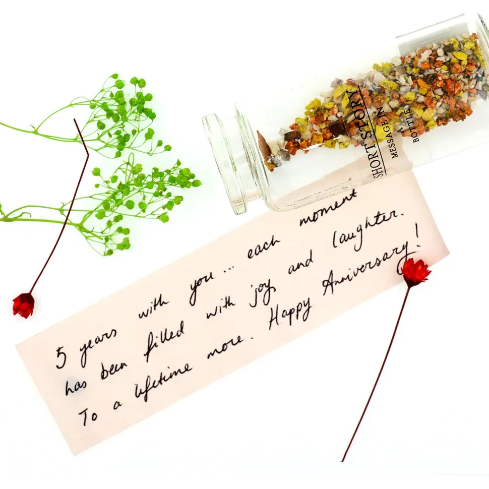 Message in a Bottle Rose Blue