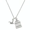 Necklace Bird and Cage