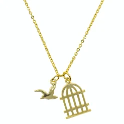 Necklace Bird and Cage