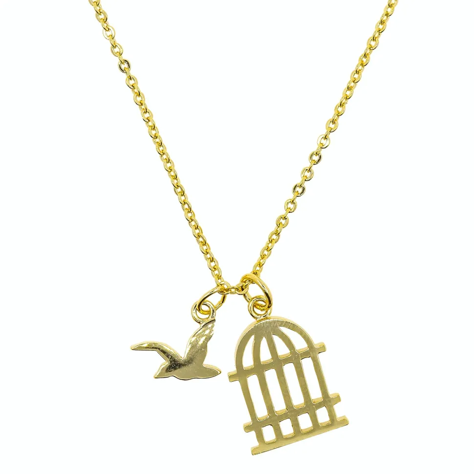 Necklace Bird and Cage