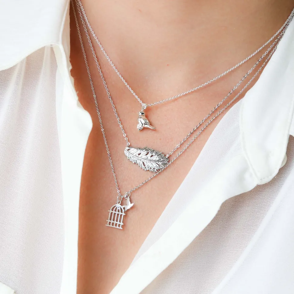 Necklace Bird and Cage