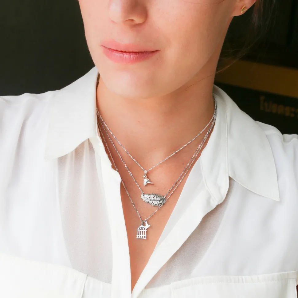 Necklace Bird and Cage